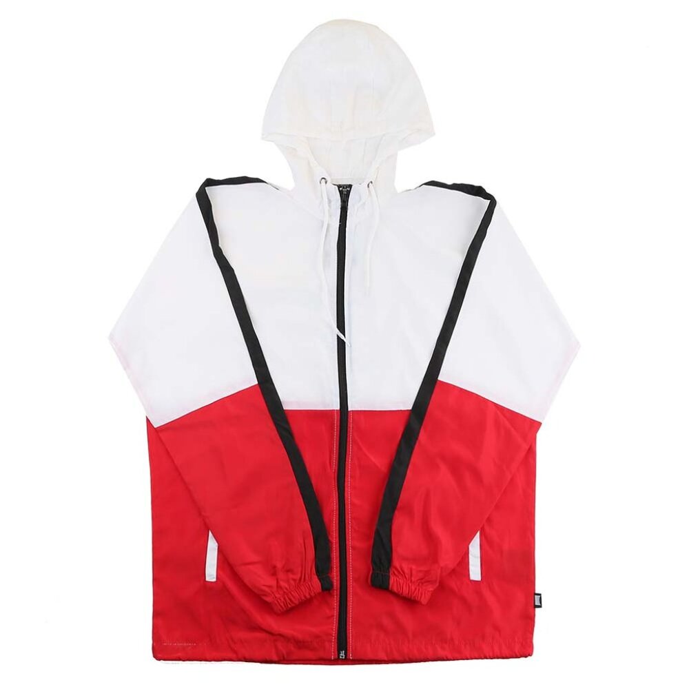 Men's Two Tone Windbreaker Hooded Jacket Outwear Size M